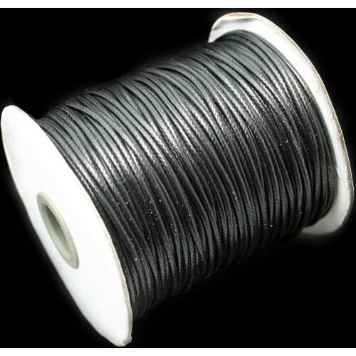 Free Shipping 5 Meters Mixed Color Waxed Cotton Bead Cord Thread Line 2mm 15 Colors Jewelry Cord Jewelry Making PS-FXT009