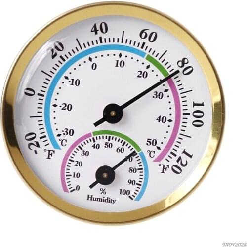 FreeShip 2"Temperature Humidity Gauge Analog Hygrometer for Indoor Office Home Room Outdoor No Battery Required Green wholesales