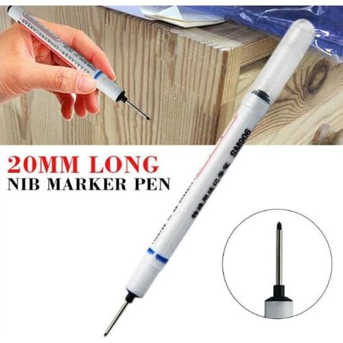 Long Head Markers Bathroom Woodworking Decoration Multi-purpose Deep Hole Marker Pens