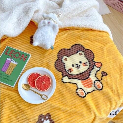 150X200cm 200X230cm Home Lamb Cashmere Thick Bed Blanket Sofa Winter Warm Sherpa Duvet Covfer Newborn Wraps Kids Bedspread Quilt