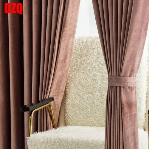 European Dutch Velvet Curtain for Bedroom window Curtain Light luxury living room curtains solid blackout curtain