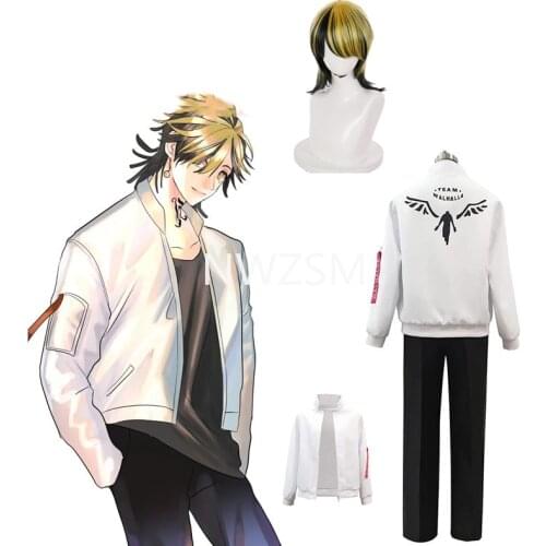 Anime Tokyo Revengers Hanemiya Kazutora Cosplay Costumes White Coat Valhalla Uniform Baseball Coat Mikey Draken Halloween Adults