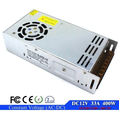 Best Price dc Power Supply 12v 33A 400W led Transformer 110V 220V AC DC12V Power Adapter For Strip Lamp CNC Machine DIY LED CCTV