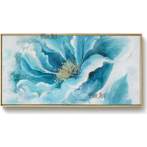 Latest Design Flower Oil Painting Pure Handmade Canvas Floral Painting Wall Art Unframed Quality Modern Acrylic Artwork Design