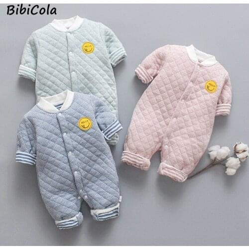 Infant Clothing 2021 Autumn Winter Rompers For Baby Girls Boys Jumpsuit Children Baby Warm Winter Overalls Newborn Baby Clothes