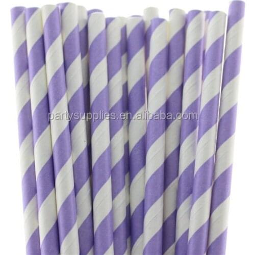 Wholesale Levender Color Food Grade Wedding Party Decoration Disposable Drinking Straws