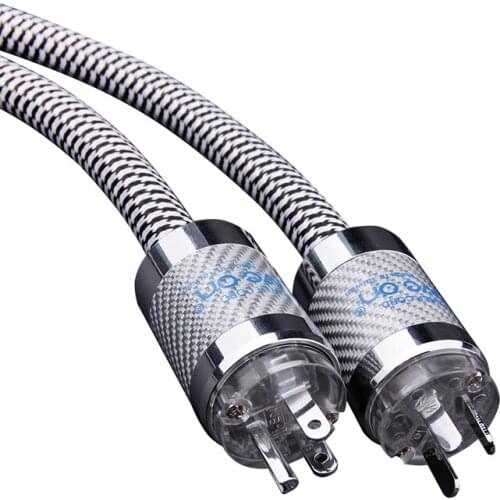 Move on pw600 6N silver plated oxygen free copper carbon fiber fever hifi audio national and American standard power cord