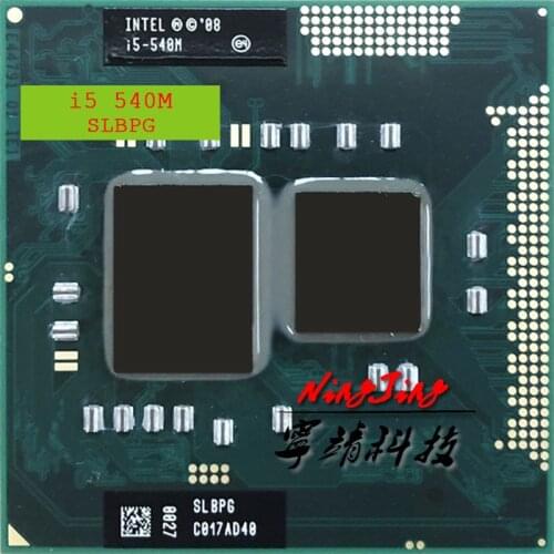 Intel Core i5-540M i5 540M SLBPG SLBTV 2.5 GHz Dual-Core Quad-Thread CPU Processor 3W 35W Socket G1 / rPGA988A