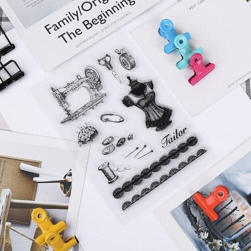Sewing Transparent Clear Silicone Stamp For DIY Scrapbooking Photo Album Decor