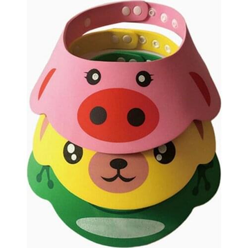 Bebe Lovely Baby Hat Toddler Adjustable Kids Shampoo Bathing Shower Cap For Baby Care Supplies Infant Wash Hair Visor Caps