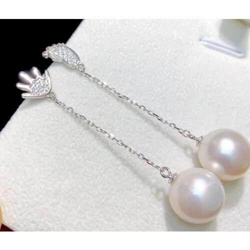 Charm 925 Sterling Silver Earrings Findings Settings Base Mountings Parts for Pearls Agate Crystal Stones Jade 5pairs/lot