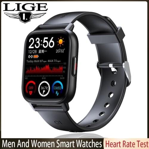 LIGE2021 New Smart Watch Mens Multi-Function Sports IP67 Waterproof Smart Watch Ladies Heart Rate Monitoring For Android IOS