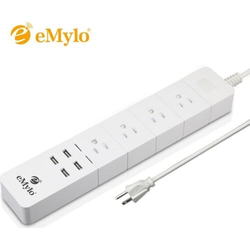EMylo Wifi Smart Power Strip US Plug Multi Outlet Surge Protector Intelligent Socket with USB/AC Plugs, Timing, Voice Control