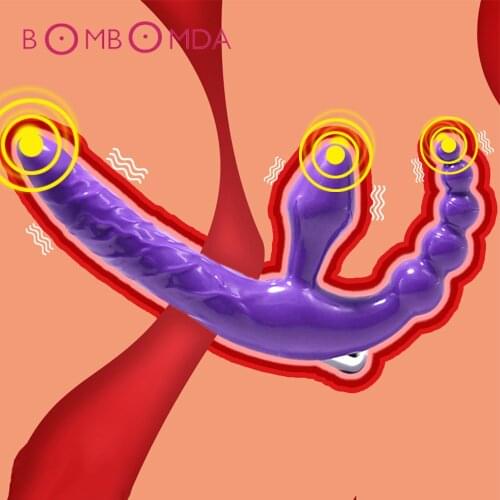 Strapless Strapon Dildo Vibrator Anal Plug Sex Toys for Adult Prostate Massager Realistic Dildos for Women Lesbian Gay Sex Toys