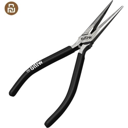 Wiha Long Nose Pliers 6 Inch Black High carbon steel Spring open Cross twill