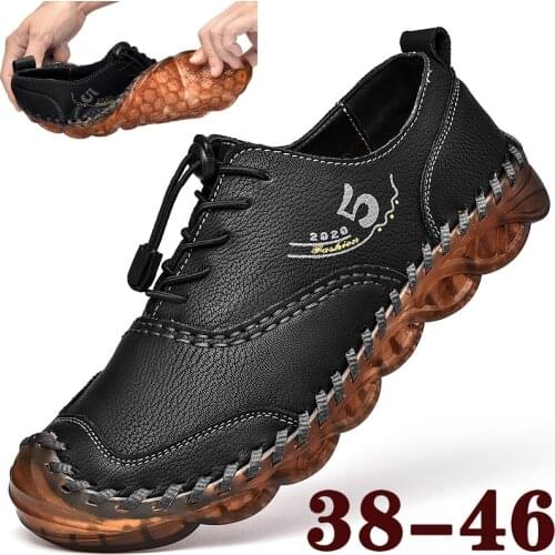 Y-30 Designer Male Handmade Leather Men Casual Shoes Men Sneakers Breathable Slip-on Mens Loafers Moccasins Zapatillas Hombre