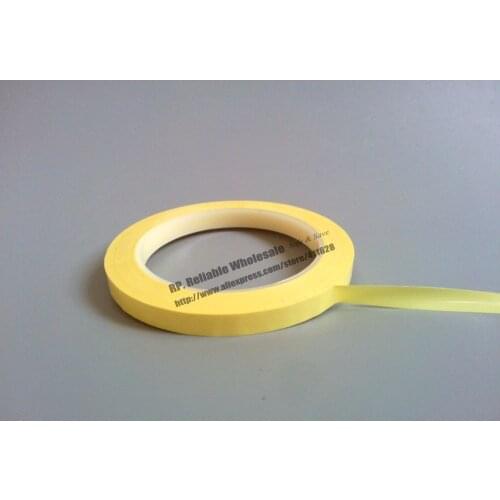 Yellow W=95mm L=66Meter, Single Face Adhesive Insulated Mylar Tape for capacitors, Fireproof