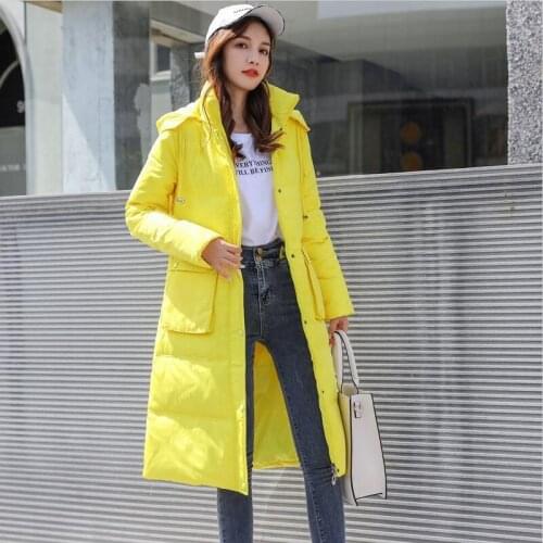 Plus Size Down Pakras Women Winter Jackets New 2021 Winter Women Down Coat Long Slim Thick Warm Coats Female Jacket Black