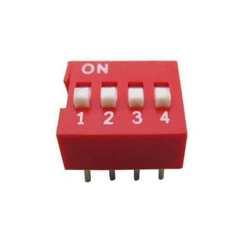 100pcs 4 Position 4P DIP Switch 2.54mm Pitch 2 Row 8 Pin Slide DIP Switch in stock Fast Shipping