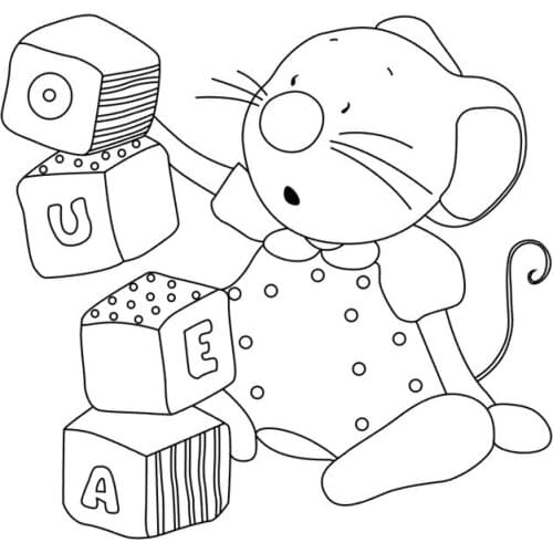 10x10 Little mouse pendulum New Transparent Clear Rubber Stamp Sheet Cling Scrapbooking Photo Album PaperCard DIY Craft