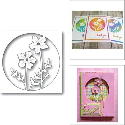 2020 New Circle Frame Metal Cutting Dies For DIY Cut Paper Making Background Plant Flower Card Album Scrapbooking No Stamps Sets