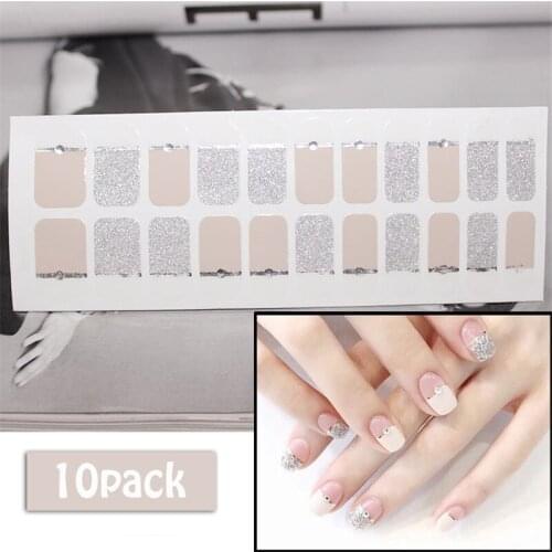 22tips/sheet French Nail Stickers Set Mixed Designs Waterproof Adhesive Decal Wraps Beauty Nail Art Sliders Manicure Decoration