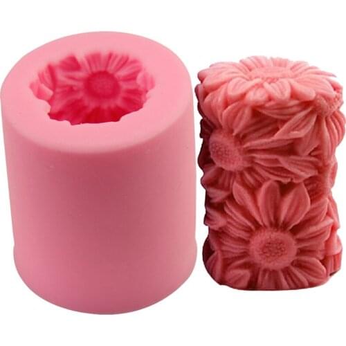 3D Sunflower Form Cake Silicone Molds Valentines Day present Soap Fondant Moulds Kitchen Pastry Cake Decorating Tools
