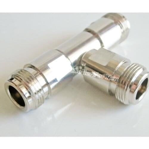 1Pcs N Tee Type Adapter N Female To Dual N Female 3 Way Connector RF Long Version Adapter