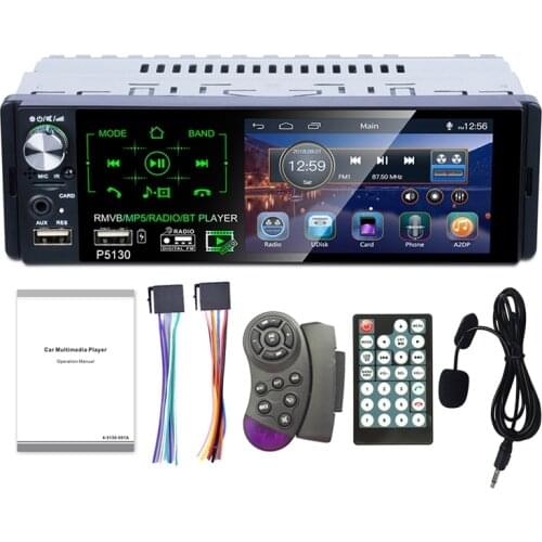 P5130 Car Radio MP5 Player 1 Din Autoradio 4.1 Inch Touchscreen Car Stereo Player Bluetooth RDS