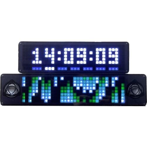 Awtrix pixel clock DIY kit, linden wood shell, net red light, electronic watch, smart home support