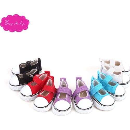 BJD dolls shoes 50 cm doll Velcro sneakers 1/4 Girl doll 5 cm Canvas sport shoe baby toys accessories b5-1