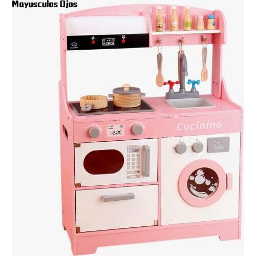 Childrens Play Kitchen Toy Set Wooden Simulation Cooking Cooking Kitchenware Kindergarten Baby Gift