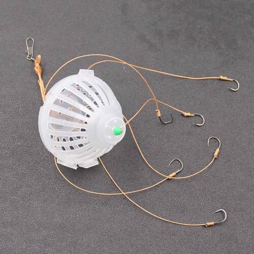 DONQL Fish Hook Lantern Bait Case 6 in 1Barbed Explosion Winter Carp Fishing Lure China Jig Feeder Spoon Hook Fly Fishing Tackle