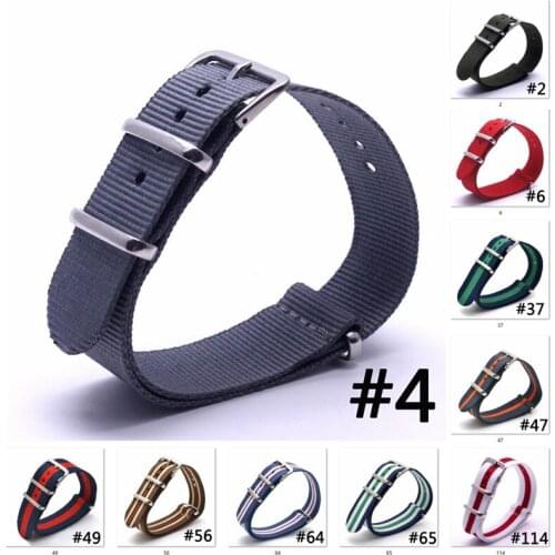 Hot Sale Nylon Watch Band 16mm 18mm 20mm 22mm Nato Military Sport Nylon Wristband Substitute DW Watch Belt