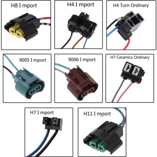 Import 9005 9006 H4 H7 H8 H11 Car Halogen Bulb Socket Power Adapter Plug Connector Wiring Harness