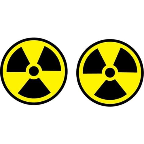 Personality Car Stickers and Decals RADIATION SYMBOL Rear Windshield Trunk Decorative KK PVC Vinyl Cover Scratches Waterproof