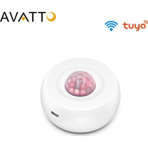 AVATTO Tuya WiFi PIR Motion Sensor Dectector, Smart Motion Sensor with Smart Life App Notification Alerts Smart Home Automation