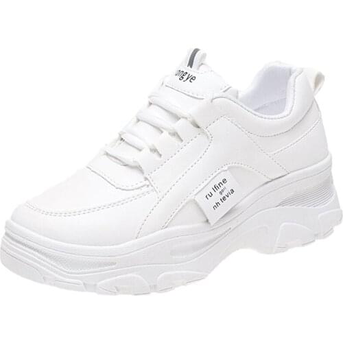 Fashion Shoes Womens Vulcanize Shoes Spring New Casual Classic Solid Color PU Leather Shoes Women Casual White Shoes Sneakers