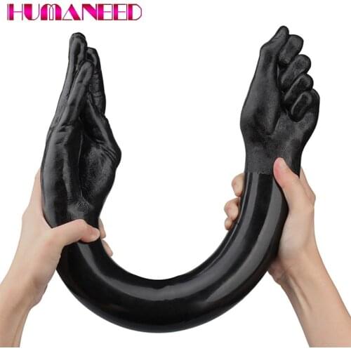 65.5cm Plus Long Vaginal Anus G-Spot Orgasm Masturbators Double Headed Hands Fist Finger Bendable Female Male Lesbian Sex Toys