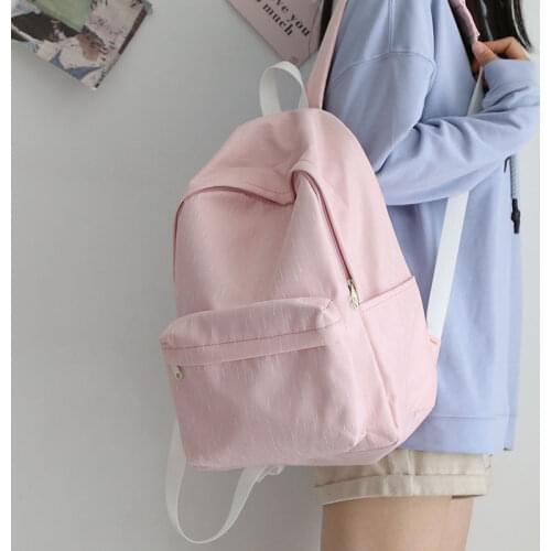 Fashion Harajuku Cute Backpack Women College Waterproof School Backpacks for Teens Female Solid Color School Travel Bags Korean