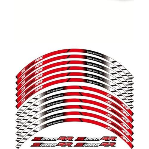 Motorcycle Wheel Decals Stickers Set Rim Stripes Laminated For BMW S1000RR