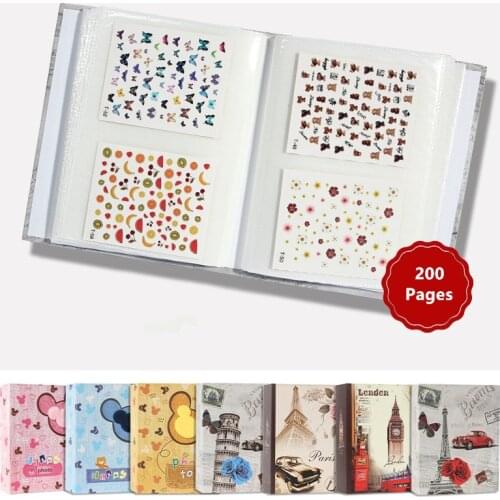 50 Pages 200 Slots Nail Art Sticker Albums Manicure Art Display Organizer Container Tool Decal Collecting Storage Showing Book