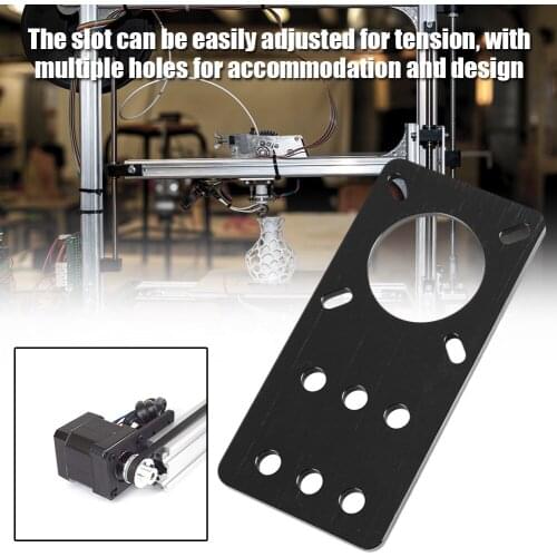 For NEMA 17 Motor Mount Plate Anodized Aluminum Stepper Motor 3D Printer Accessories Builds Parts Office Electronics Equipment