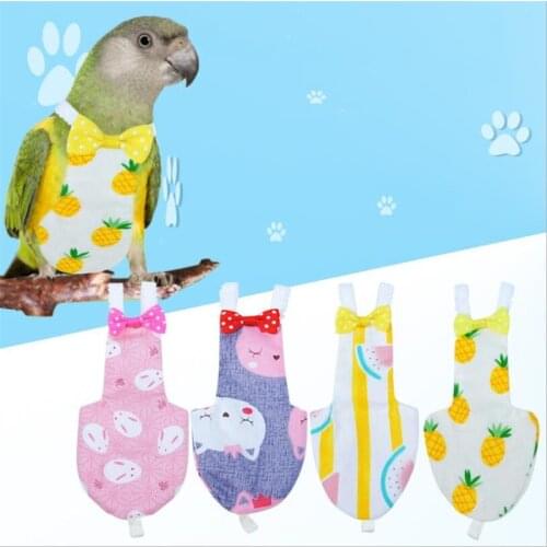 Bird Parrot Diaper Cockatiel Pigeons Medium Large Pet Birds Flight Suit Clothes Pet Birds Feces Pocket Flying Suit Bird Diaper