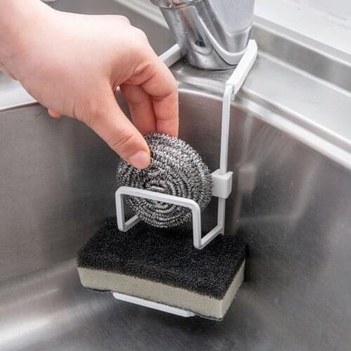 Hanging Bag Dishwashing Cloth Drain Basket Rack Iron Sponges Holder Hanging Sink Rack Water Filter Countertop Organizer