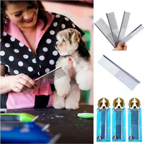 Stainless Steel Pet Dog Comb Hair Brush Shedding Flea For Cat Dog Pets Trimmer Grooming Tools Puppy Hair Shedding Trimmer Comb
