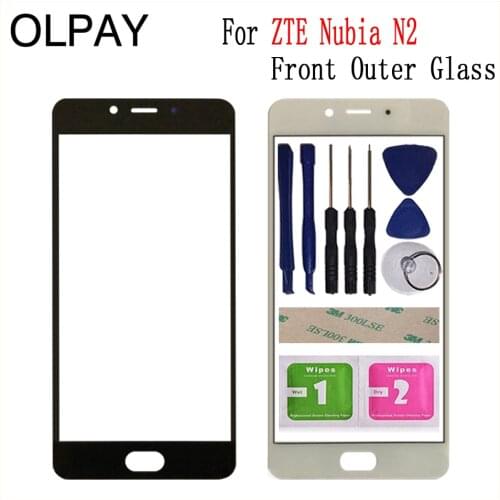 Front Panel Glass 5.5" inch For ZTE Nubia N2 NX575J LCD Screen Touch Screen Glass Lens Replacement Repair Spare