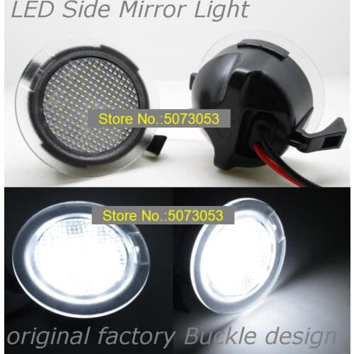 LED Under Side Mirror Puddle Light lamp for Ford Edge/Explorer FLEX SEL Fusion Raptor Mondeo Taurus Expedition F-150 Mustang