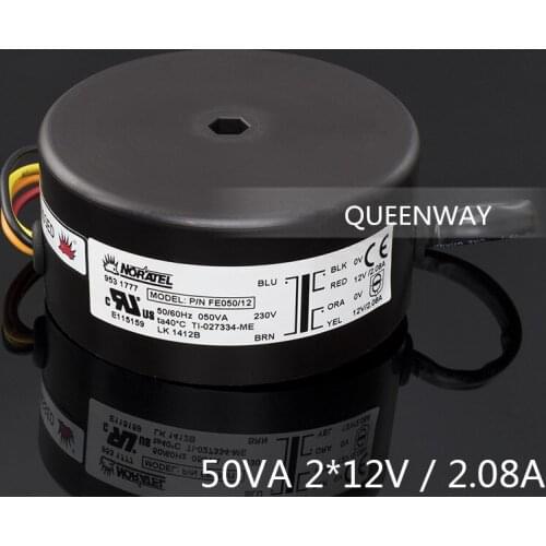 T-019 Double 12V 50W 50VA 2.08A NEW NORATEL Sealing Toroidal Transformer Primary Rated Voltage 0-230V 50/60Hz