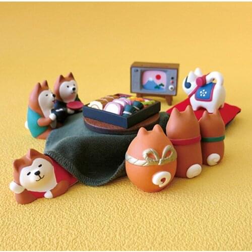 1Pc Doll Ornaments Resin Cat Bonsai Dollhouse Decoration Fairy Garden Kid Toys Cartoon Crafts Miniature